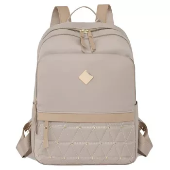 Waterproof Nylon Rivet Backpack: Light School & Travel