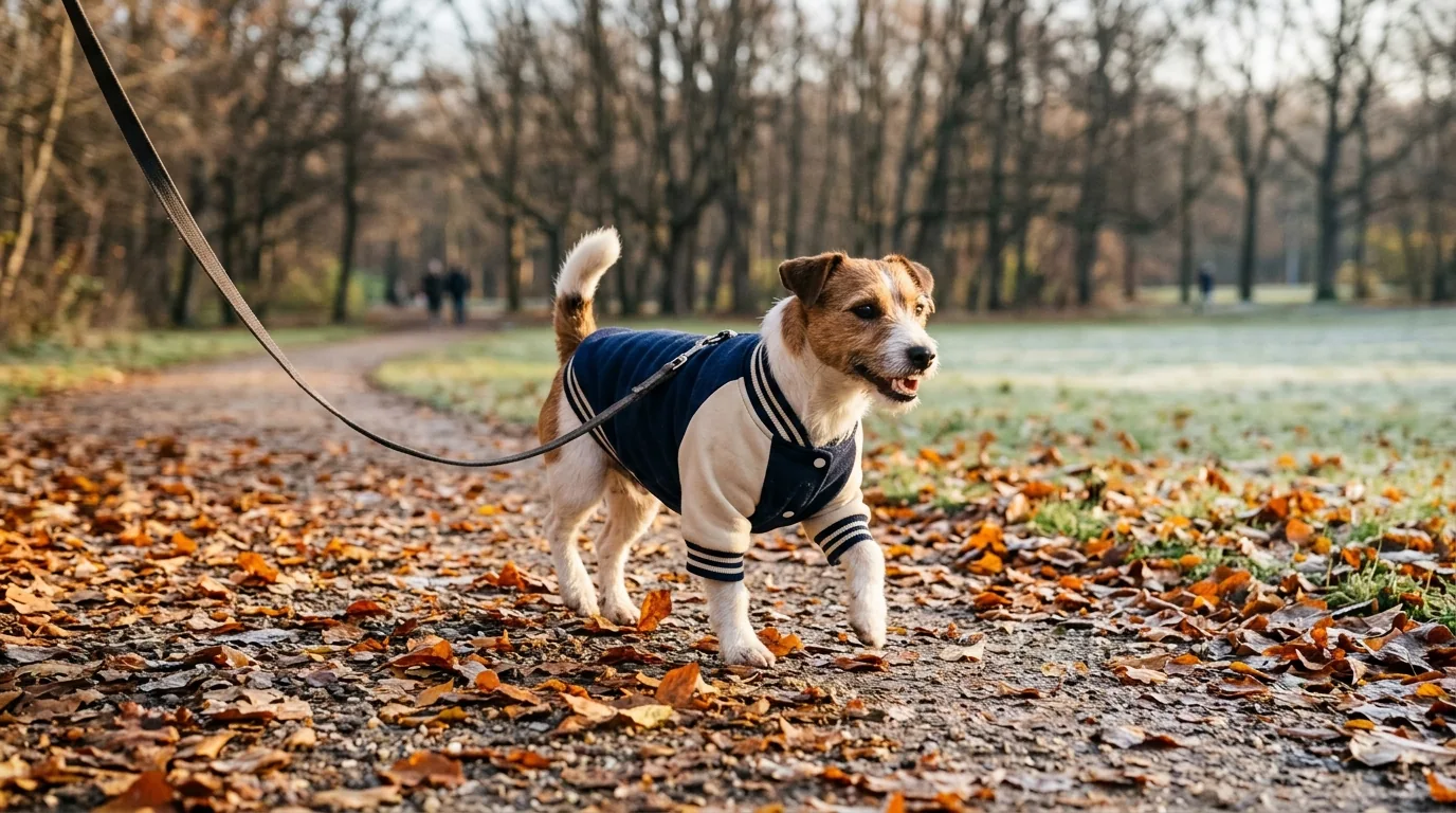 Sporty Pet Baseball Jacket for Autumn & Winter Walks
