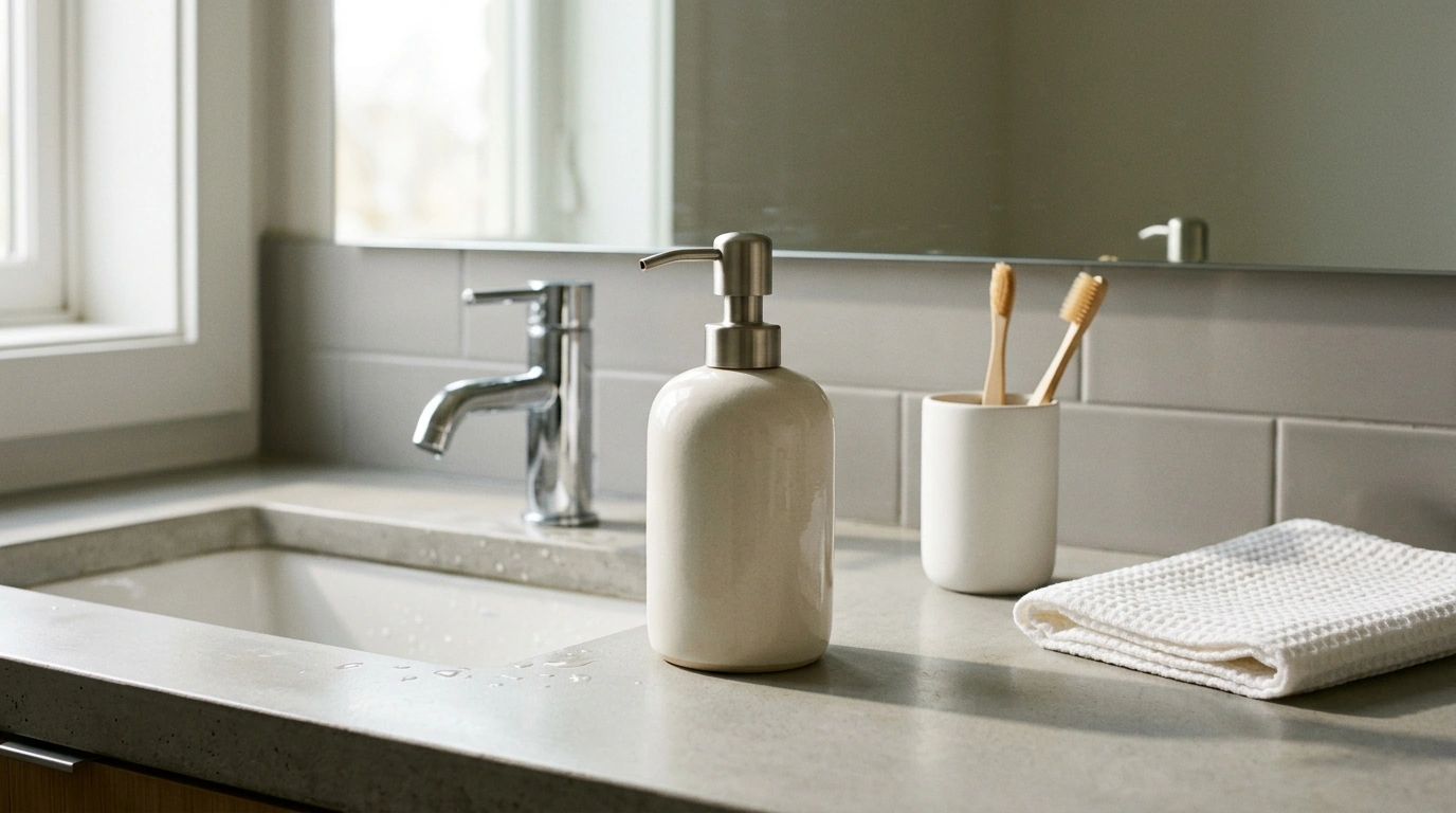 Ceramic 12.5 oz Soap & Lotion Dispenser for Tidy Sinks