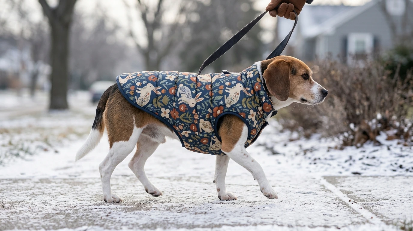 Rabbit Floral Winter Dog Down Jacket: Fit & Care Tips