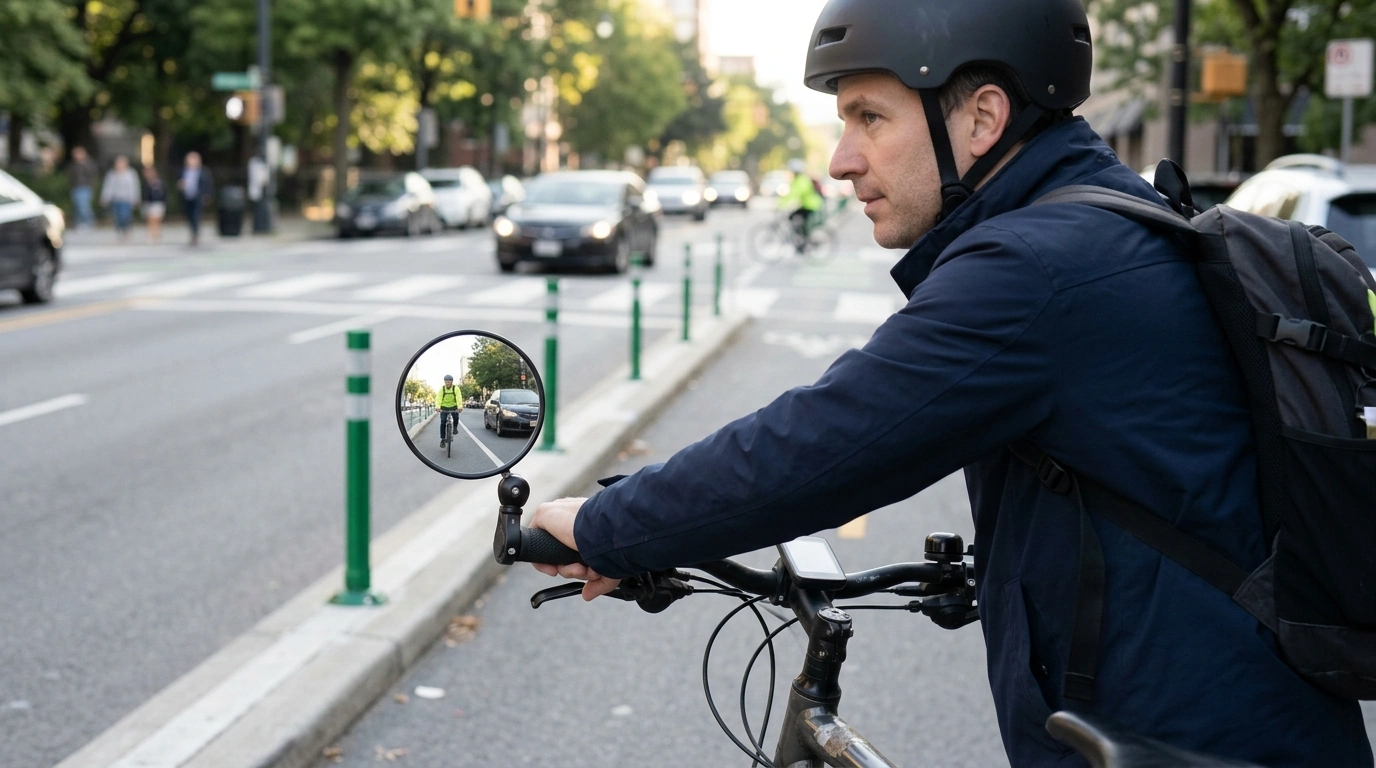 Rotatable HD Bike Handlebar Mirror for Safer Rides
