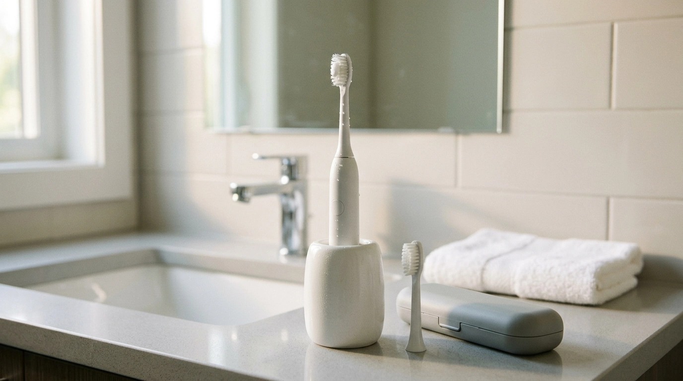 Sonic Toothbrush: Soft DuPont Bristles, 30-Day Battery