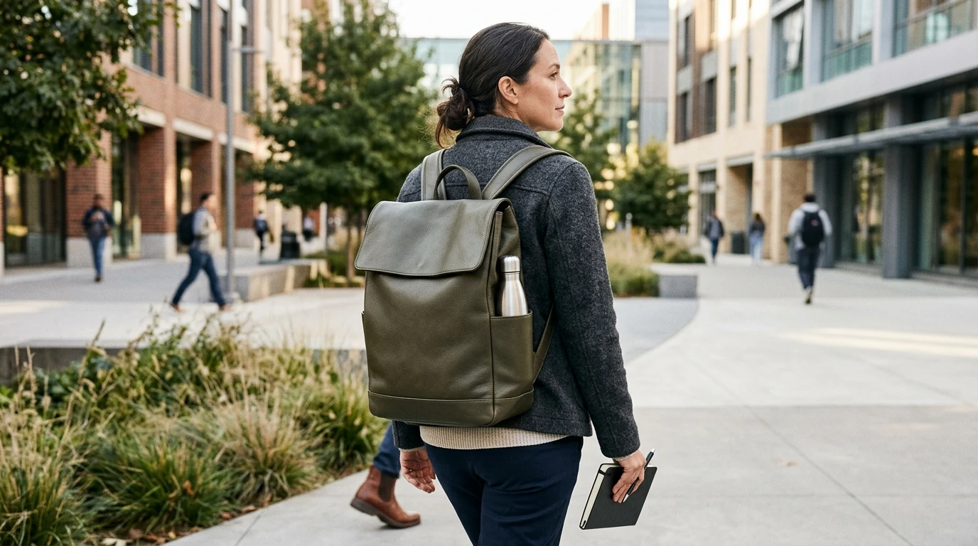 Soft Leather Backpack for Women: Large, Casual & Ready